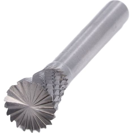 Fraise conique inversée en alliage YG8, forme en N, double coupe, pour meuleuse d'outils (1/5)