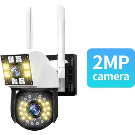 Cámara de seguridad con detección de movimiento, diseño resistente al agua, 2 MP, enchufe europeo. (1/2)