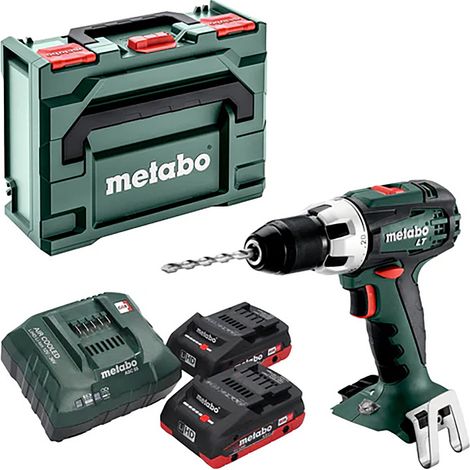 Perceuse-visseuse sans fil 18V 60Nm 602102800 – 2 batteries LiHD 4,0Ah – Moteur 4 pôles pour perçage rapide – Coffret metaBOX