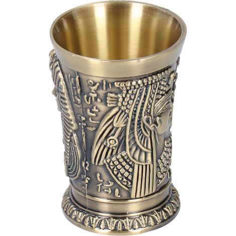 Vintage Egyptian Wine Glass Innovative Carving Pattern Drinking Cup for Home Office Bar Collection (1/5)