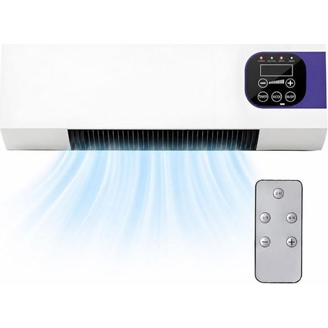 2 en 1 Ventilateur Mural Avec Télécommande,Polyvalent Ventilateur Portables, Sans Unité Extérieure pour bureau, dortoir, étudiant (1/5)