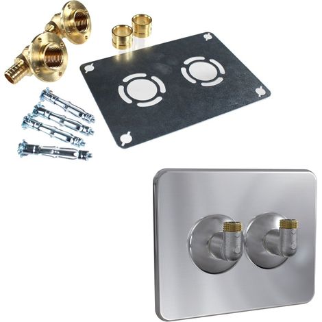 Kit Robifix + cache poli avec ses coudes (Évier / Lavabo) 50mm PER Ø16 - Femelle 1/2" (15/21) à glissement - Watts