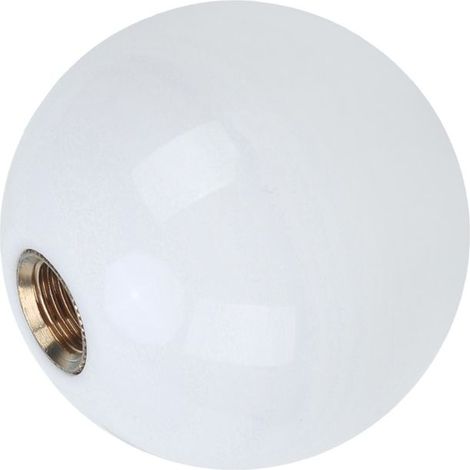 OMABETA tête de pommeau de levier de vitesse Tête de levier de changement de vitesse 54mm, résistante à l'usure auto levier Blanc (1/5)