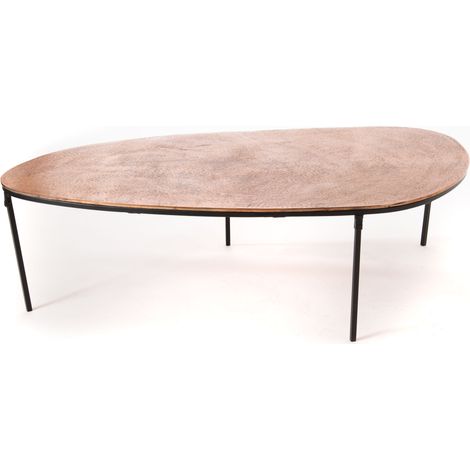 Amadeus - Table basse galet en cuivre oxydé L138 cm (1/3)