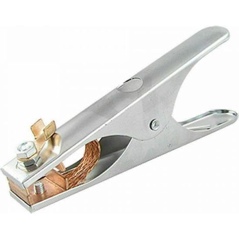 MORSETTO DI MASSA PER SALDATRICE 250-300A PINZA PER SALDARE SALDATURA SALDATRICI (1/2)