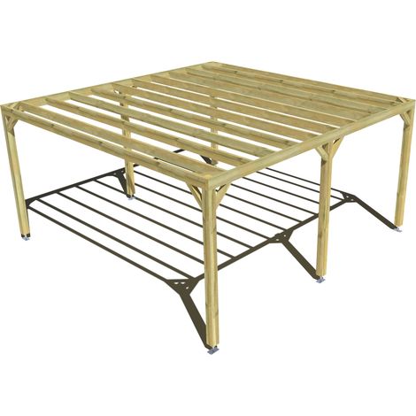 Pergola bois • 5m x 5m • indépendante • sens profondeur • livraison comprise