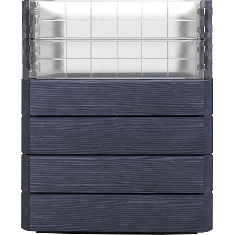 GARANTIA ERGO QUADRO Turbo M 75 letto rialzato Wood, incl. sistema di risparmio idrico FLORA