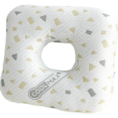Oreiller Perforé Gris Perle - Confort Lavable en Machine & Protection de l'Oreille (1/5)