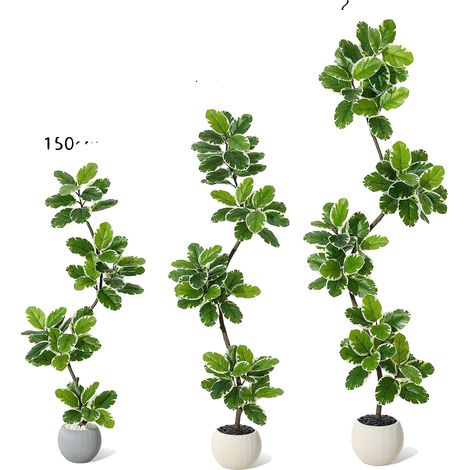 Albero artificiale, foglie molto realistiche, facile da pulire, verde, 150 cm (1/2)