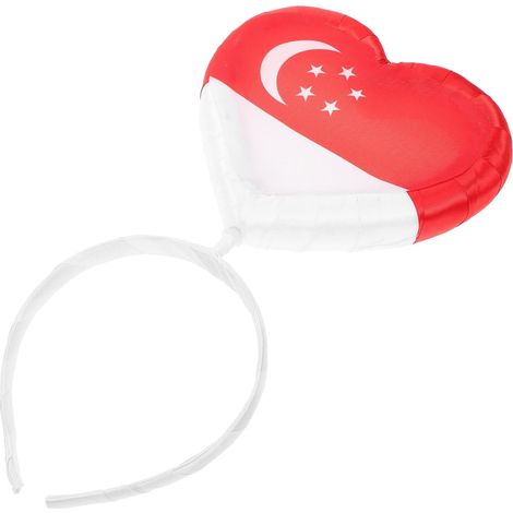 und Vielseitiges Sportstirnband mit Singapore Flagge aus (1/5)