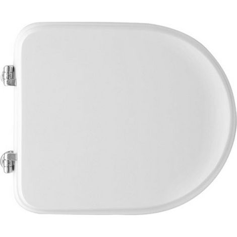 Dianhydro coprivaso sedile wc per Catalano vaso Neve 41 x 36 cm con cerniere regolabili in legno colato bianco (1/5)