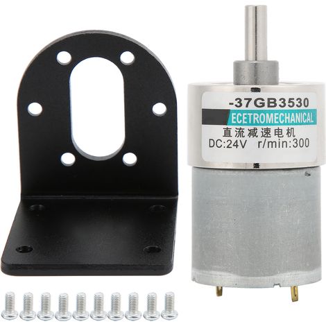 Moteur DC à engrenages micro petit couple élevé basse vitesse aimant permanent 24V XD37GB3530 support (300 tr/min) (1/5)
