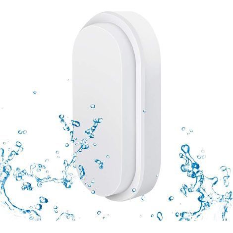 Applique murale d'extérieur à LED 14 W Lampe ovale à LED 4000 K Blanc naturel IP54 étanche pour jardin, terrasse, garage, couloir, sous-sol - 2 pièces (1/5)