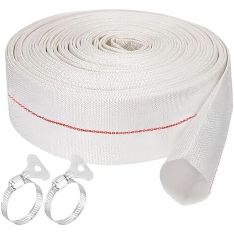 Tuyau Refoulement Plat 32mm 1 1/4 10 M d'Incendie pour Pompes Submersibles ou à Eau Sale (32mm, 10) - (1/5)