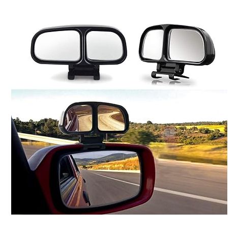Rétroviseur d'angle mort,Miroir d'angle Mort pour Voiture,2PCS Grand Angle Réglables pour Voiture Camionnette Remorquage (1/5)