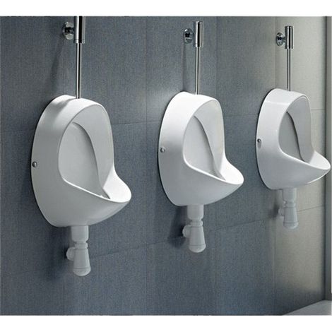 Urinoir vertical PKUR1110C0 – Entrée d'eau verticale – Pour espaces publics – Fixation incluse – Sanitana