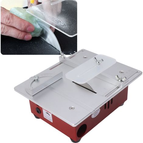 Scie de table multifonctionnelle 96 W, modèle DIY, scie électrique de précision, mini scie en alliage d'aluminium, petite machine de coupe domestique, 110 V-240 V, scie de table T30 haute configuratio (1/5)