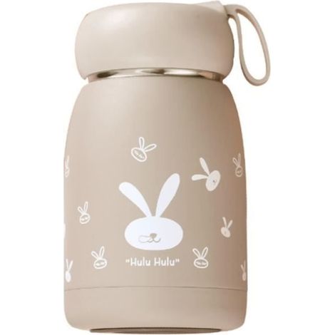(couleur café)Gourde Isotherme Enfant - MARQUE - 320ml - Acier Inoxydable - Anti-brûlure - Léger et Compact (1/4)