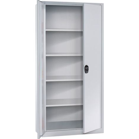 C+P Armoire à portes battantes Bureau Basis PLUS, 1950x930x400mm, 7035/7035 (1/5)