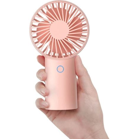 rose-4000mah Ventilateur  Main, Mini Ventilateur Portatif, Petit Ventilateur Rechargeable Usb [temps De Travail 5-20h] Ventilateur Personnel  Pile