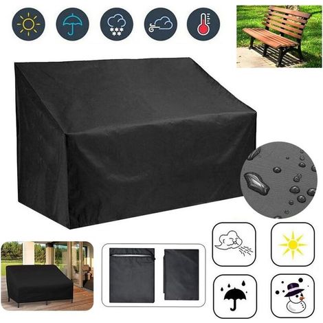 LaBlanc - Housse Banc de Jardin 4 Places, Housse Banc Exterieur Patio Anti-poussière, Anti-UV, Étanche, Coupe-Vent, Oxford Housse de Protection pour Canapé (190x66x89cm) (1/4)