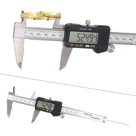 Pied à coulisse électronique numérique en acier inoxydable, pied à coulisse de haute précision 0-150 mm (1/5)