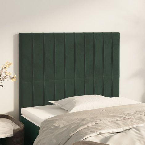 Cabecero de cama verde oscuro 80x5x118/128 cm Terciopelo vidaXL (1/5)