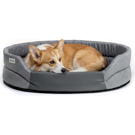 Panier pour Chien Imperméable et Antidérapant, Coussin pour Chien Entretien Facile, Matelas pour Chien sans Rebords à Entrée Basse, Lavable Jusqu'à 30 °C, Léger pour Voyage, Tailles M (1/5)