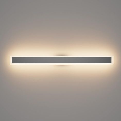 30W Applique Longue LED Villa Applique Murale Villa Porche Applique extérieure IP54 Appliques Murales Étanches Gris Foncé Longue Extérieure Lampe de Jardin-100CM, Blanc Chaud 3000K (1/5)