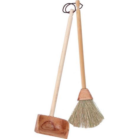 Ensemble Miniature Balai et Pelle 1:6 pour Maison de Poupée, Accessoire de Nettoyage Détaillé (1/5)