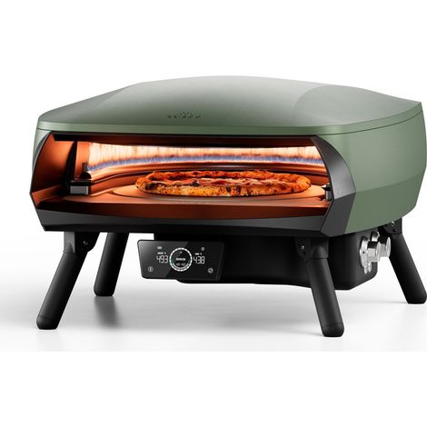 Witt Etna Rotante 16"" Control Gas Pizzaofen rotierend 2 Brenner 9,2 kW Matt Grün 100000377