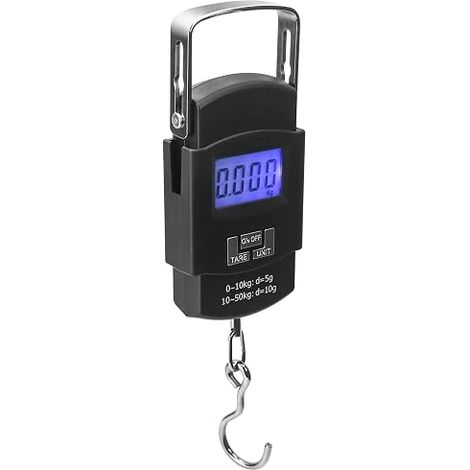 Portable Luggage Scales 50 kg, Suitcase Scales, Digital Luggage Scale, for Measuring Fish, Luggage, Family Life, Batteries Not Included (1/5)