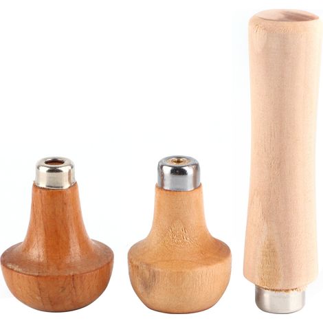 Lot de 3 manches en bois pour outil de coupe, outil de bricolage, couteau à main (1/5)