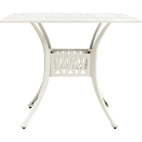 Maison Exclusive - Tavolo da Giardino Bianco 90x90x73 cm in Alluminio Pressofuso
