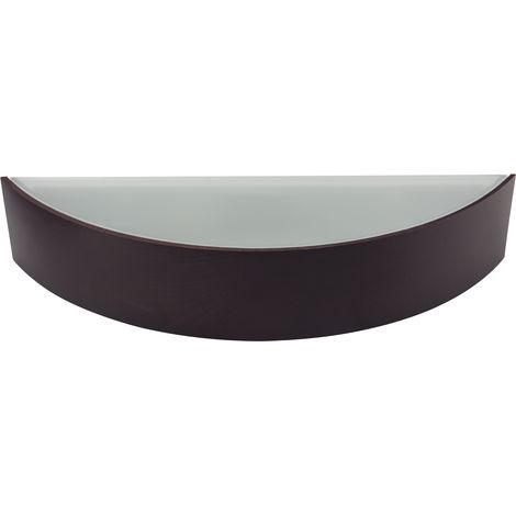 plafoniera lampada parete legno applique wengè E27 mezza luna (1/3)