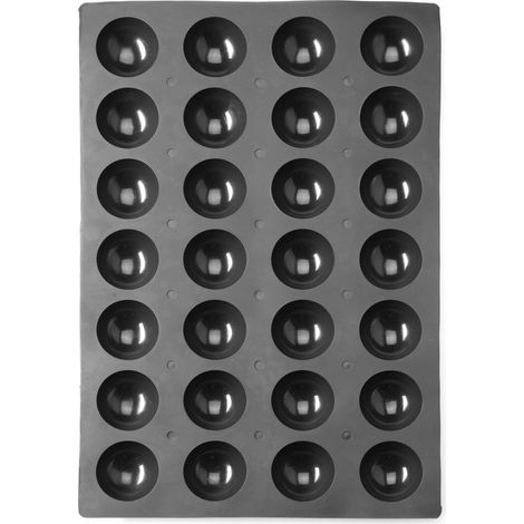 Silikonform für Pralinen, Mousse, Gebäck 600 x 395 mm - Halbkreis (1/5)