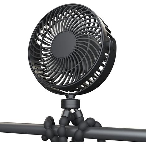 Mini ventilatore portatile con batterie, piccolo ventilatore a clip 2400 mAh (1/5)