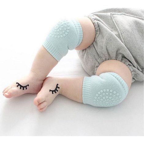 Ein Paar weiche, rutschfeste Kinder-Knieschoner zum Schutz der Knie von Babys und Kleinkindern, die anfangen zu krabbeln. (1/5)