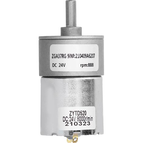 Moteur à engrenages micro réducteur arbre central sortie pièces mécaniques remplacement ZGA37RG DC 24V (1/5)
