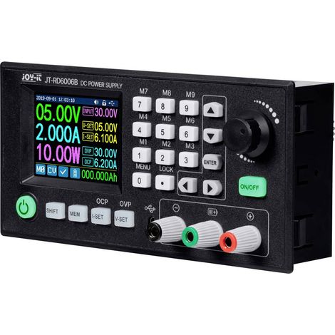 Joy-it RD6006B Alimentatore da laboratorio regolabile 0 - 60 V 0 - 6 A Controllo remoto, Programmabile, Design sottile (1/3)
