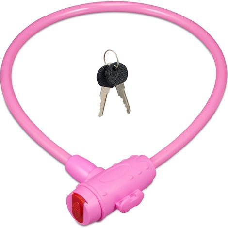 Antirrobo de bicicleta para niños seguro 70 x 1 cm diseño colorido aprendizaje gancho de metal rojo 130013951 (1/3)