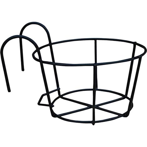 Supports de suspension pour pots de fleurs en fil de fer, étagère de balcon, décoration de patio (1/4)