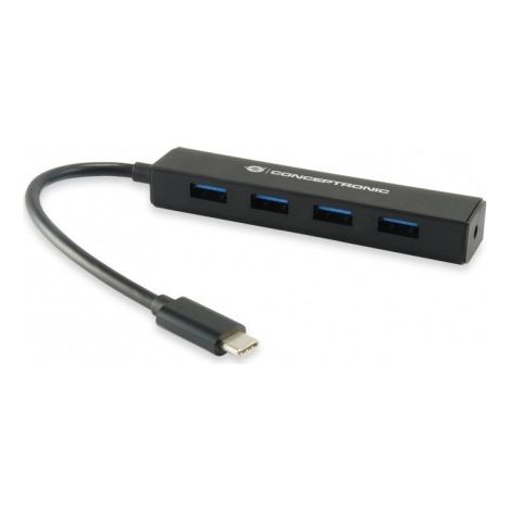 CONCEPTRONIC Conceptronic USB-HUB 4-Port USB3.1 Type-C - 4x USB 3.0 sw (CTC4USB3)