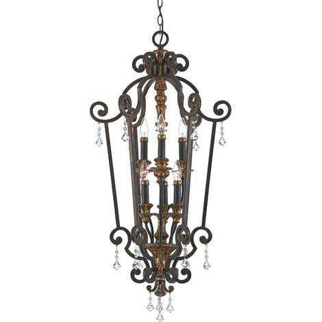 Elstead Marquette - Lampadario a 6 luci con finitura bronzo antico, attacco E14 (1/4)