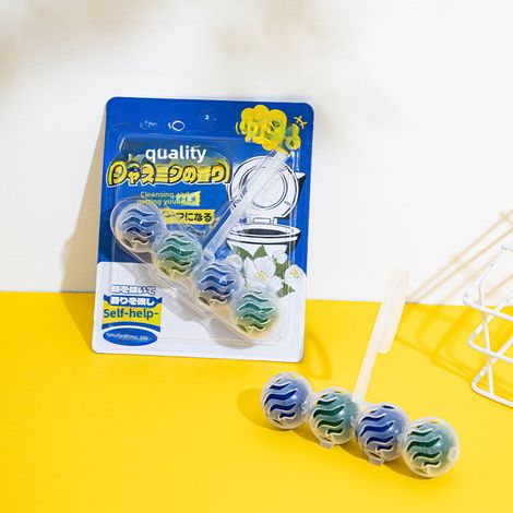 Ceetoon Toilettenreinigungs-Trout, Toilettenreinigungsball, desodorierend, kraftvolles Eau de Toilette, entkalkend und gegen Urinflecken (Jasminduft) (1/5)