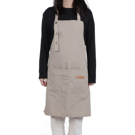 Bequeme Baumwoll-Kellnerschürze mit Taschen, grau (1/5)