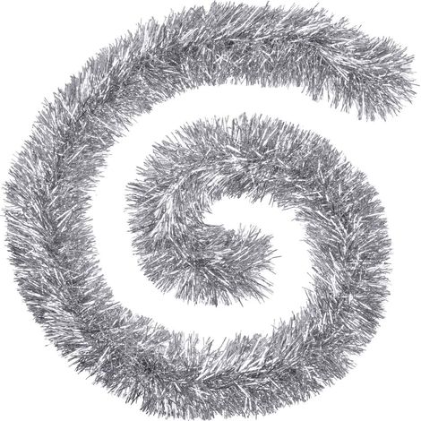 Weihnachtsgirlande Boa feiner Strang Silber und Weiß 150x8x2m - Atmosphera créateur d'intérieur