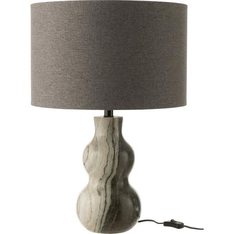 Lampe à Poser en Marbre "Courchevel" 40cm Gris Clair