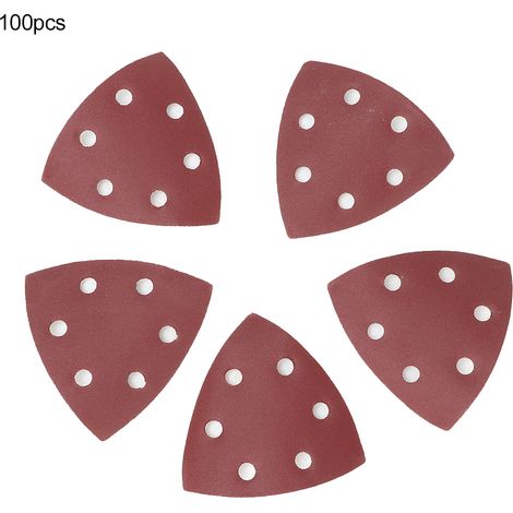Ortviai Disque abrasif triangulaire en alumine 90 x 90 x 90 mm, grain 240, 100 pièces (1/5)