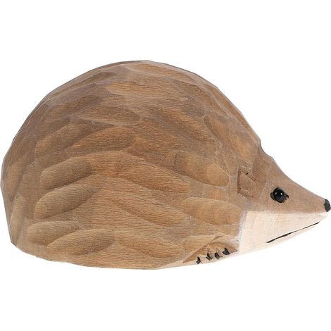 Holz Igel Skulptur Handgeschnitzt als dekoratives Ornament